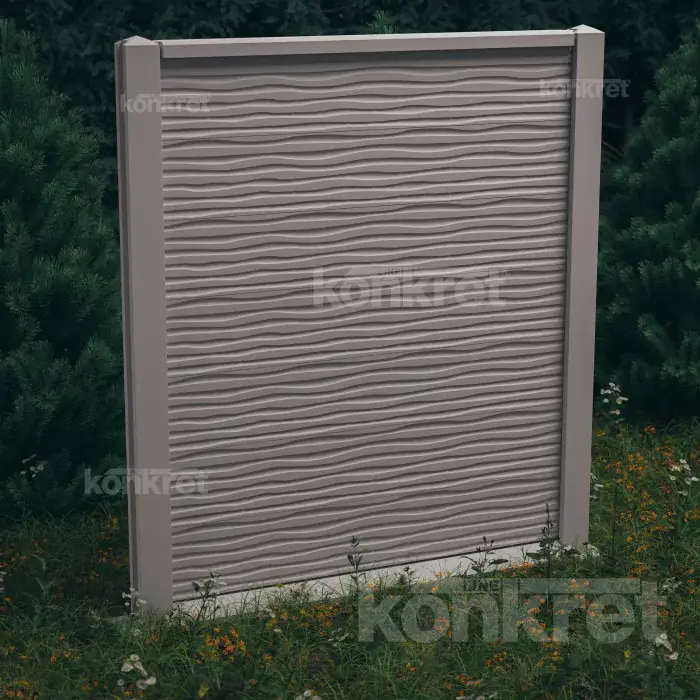 Betonzaun Dune (KM201), Höhe 210 cm, grau (Standard)