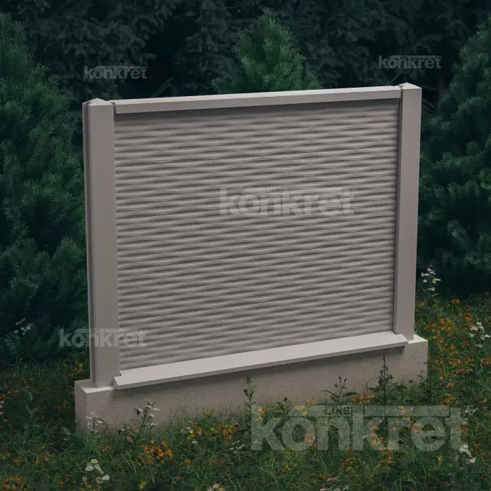 Betonzaun Ocean (KM202), Höhe 150 cm, grau (Standard)