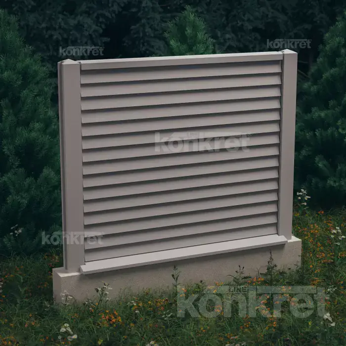 Betonzaun Rain Guard (KM209), Höhe 150 cm, grau (Standard)