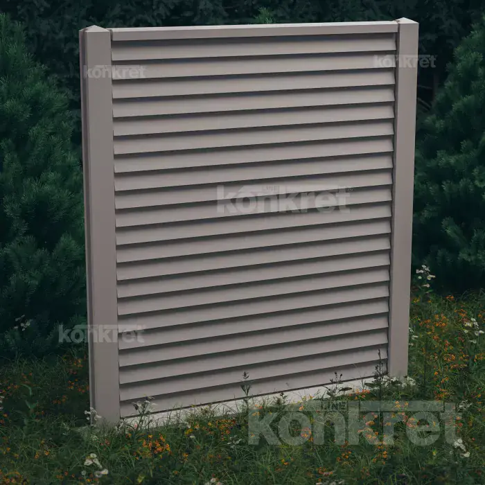 Betonzaun Rain Guard (KM209), Höhe 210 cm, grau (Standard)