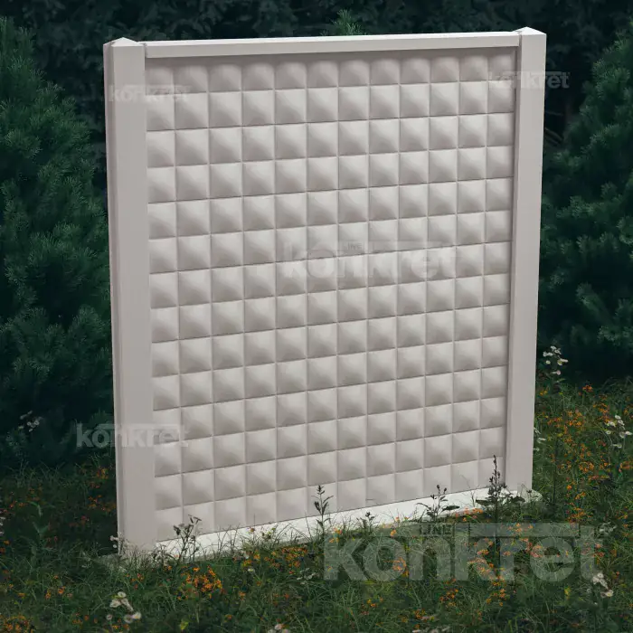 Betonzaun Royal (KM205), Höhe 210 cm, weiß (Premium)