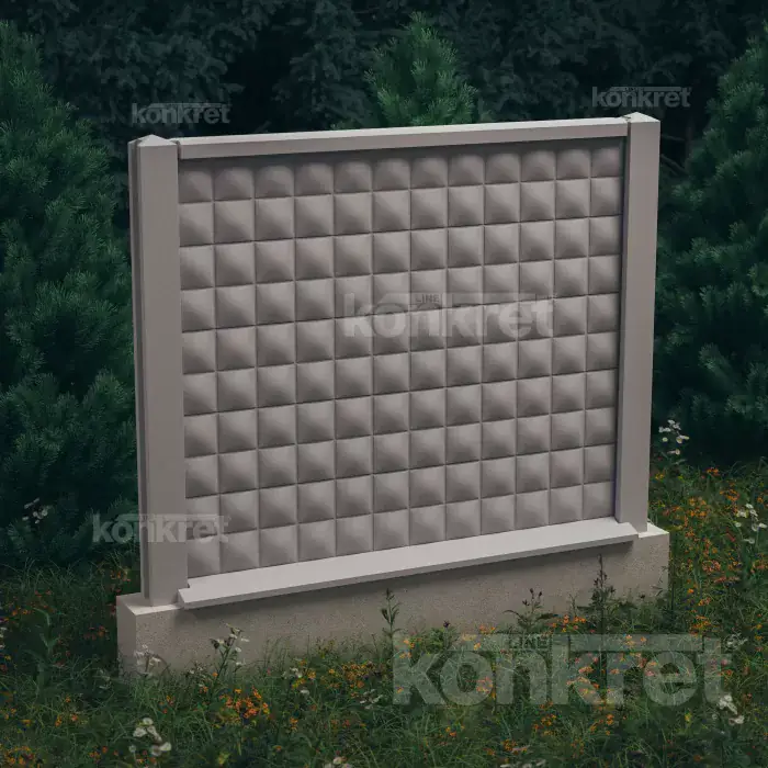 Betonzaun Royal (KM205), Höhe 150 cm, grau (Standard)