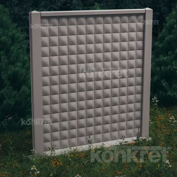 Betonzaun Royal (KM205), Höhe 210 cm, grau (Standard)
