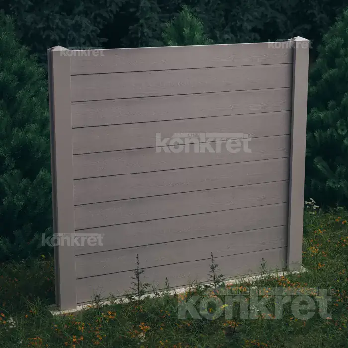 Betonzaun Douglas (KM301), Höhe 200 cm, grau (Standard)